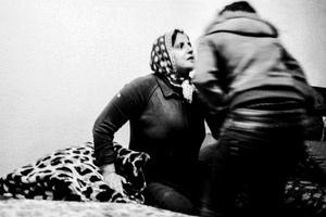 Aunt of Soukaina saying goodnight to here little brother