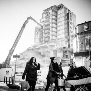 Demolition of the Grosvenor Hotel, Sheffield.
