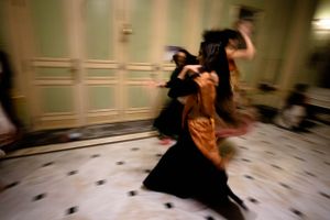 The temple room kirtans during the Radhadesh Mellows festival are renowned for their vigorous dancing