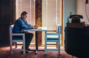 Self-portrait, motel room, Santa Fe, New Mexico, 1995