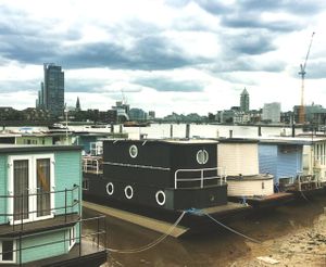 Houseboats And Thames Towers