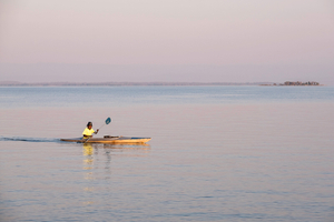Early Morning Kayaker on Lake Kariba