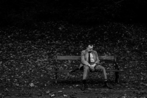 Lonely man in the park, Ghent, Belgium, October 2013 Photo By: Bruno De Cock