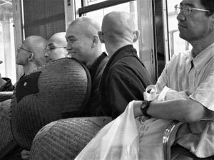 Monks in Tokio metro