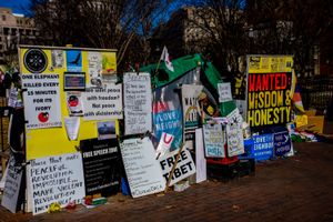 Protest Signs In Washington, DC