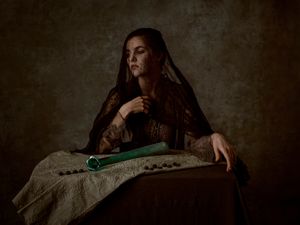 Woman with black Veil