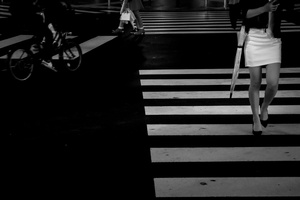 Early evening at Shinjuku crossing, Tokyo