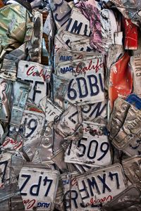 License plate bale © Arthur Drooker