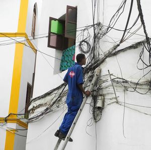 A maze of cables and wires