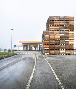 Near the gas station