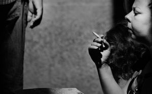 Enjoying the cigarrette