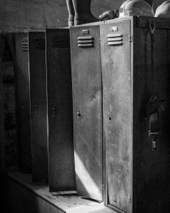 Lockers in The Dry, the atmospheric change room left almost as it was when the last miners came to surface, Geevor Museum
