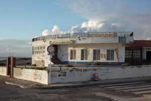 A cloud above an abandoned club in Porto Covo, Portugal, June 2018