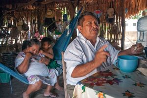 Don Antonio Moor Argona explains the traditions of Hanal Pixan