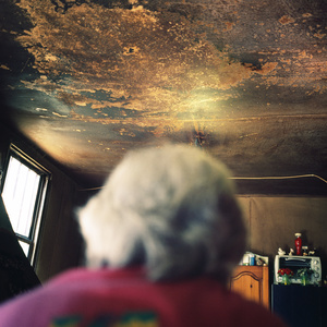 Irpinia valley, Campania. Inside the asbestos living container