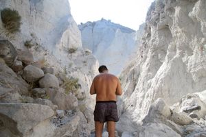 A smoker and a Pumice Quarry