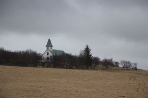 Sweet small church on the road