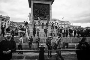 Demonstration at Trafalgar Square, London, UK
