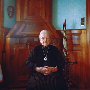 Marguerite Rott, Alsace/France, 2012. From the series: The last women in their traditional peasant garbs
