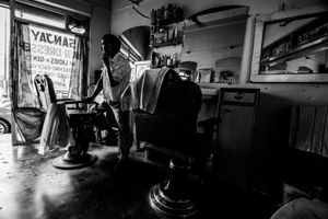 The Barber - Moments where Sanjay is alone in the shop are rare during the day.