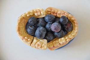 teeth and blueberries