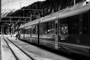 Radiography of a journey. Bernina Express from Tirano to St. Moritz
