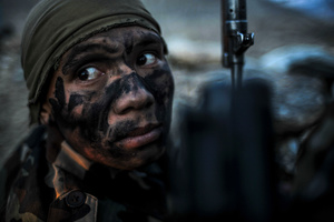 Teenager border guard