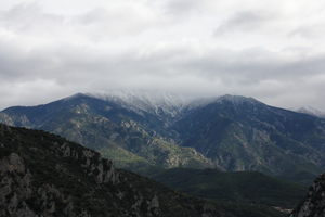 Pic du Canigou in the fog