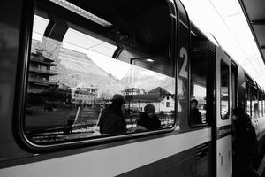 Radiography of a journey. Bernina Express from Tirano to St. Moritz