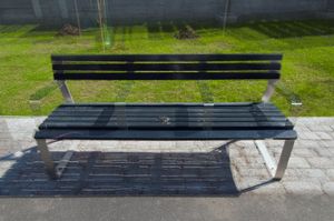 Three benches with different armrest positions, Helsinki, 2012