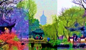 View of Beisi Pagoda from the Humble Administrator's Garden, Suzhou
