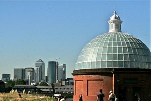 Canary Wharf And The Greenwich Foot Tunnel