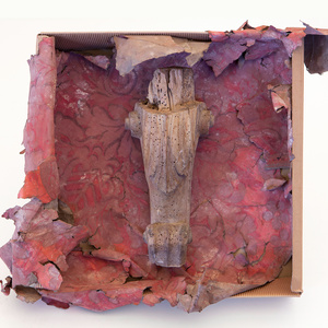 Belice Valley, Sicily. Wooden decoration found in the Belice valley.