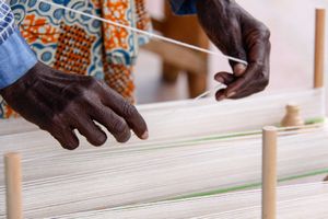 Hands making a Warp, Musanze Rwanda Africa