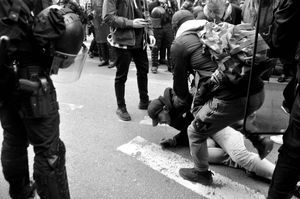 Anti-vaccine pass and Yellow Vests protest