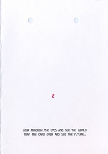 2001, hand-punched and -stamped photocopy.