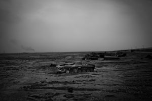 © Christian Werner - Iraq, Basrah, 21 April 2012 – Close to the airport of Basrah a few downed tanks were placed. Radiant relics from the Gulf Wars.