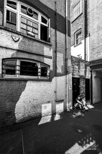Worker taking a break in Covent Garden