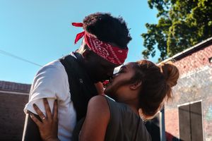 With his girlfriend, Te-Paka Ngapuhi aka Missy, 18.