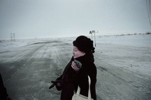 Irina, one of the last inhabitants of Yur-Shor settlement. Vorkuta.