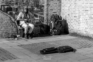 A Busker on the South Bank