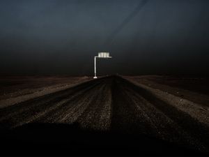 A road connecting the outpost of Tindouf to the Smara Refugee Camp, Algeria.