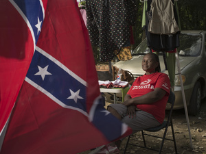 Ann Hill from Madison, Georgia at the Jefferson Junction Flea Market in Perdergrass, Georgia on August 1, 2015.
