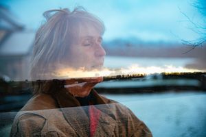 Mum and sunset