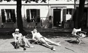 Sunbathing during the pandemic...