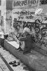 A shopkeeper waiting for customers | Goraya, Punjab.