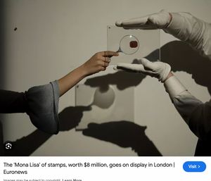 The 'Mona Lisa' of stamps, worth $8 million, goes on display in London