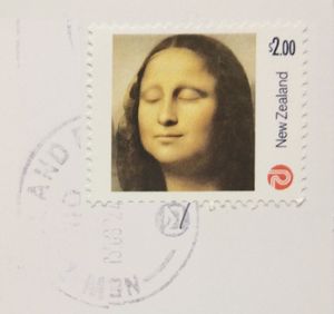Mona Lisa  - New Zealand Postage Stamp