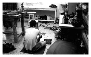 Artificial leg and shoe workshop