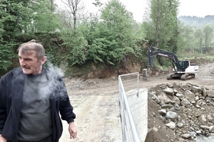 Ender Dursun, a former truck driver,  is saddened by the construction works aiming at diverting the river Sidere that goes through Konaklı, his village.